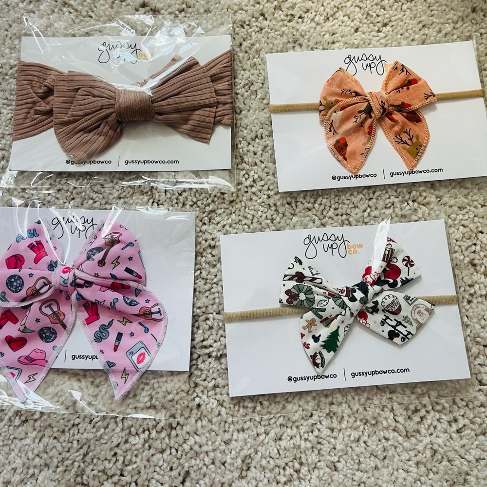 Gussy Up Bow Co. Baby Headbands Set of 4